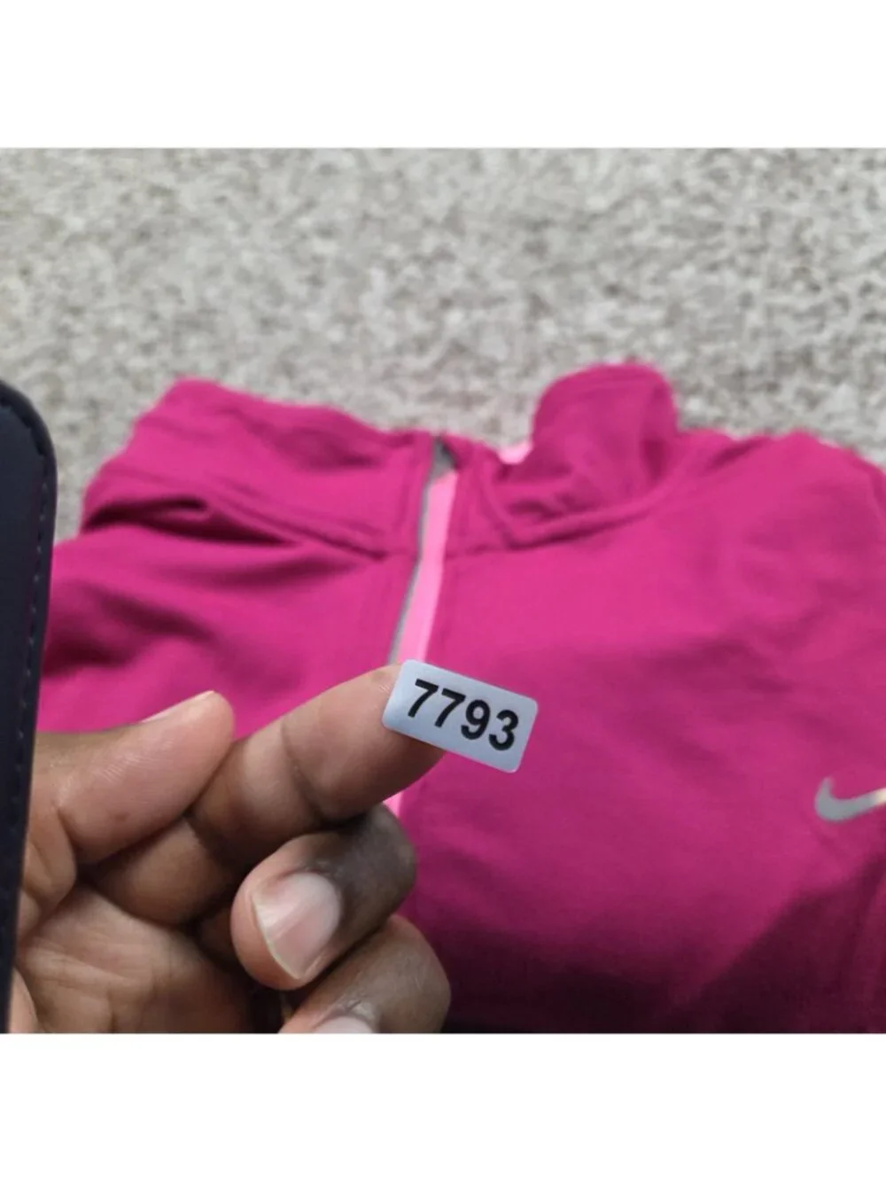 Nike Running Pullover Womens 3X Pink Mock Dri-Fit Long Sleeve Thumbholes